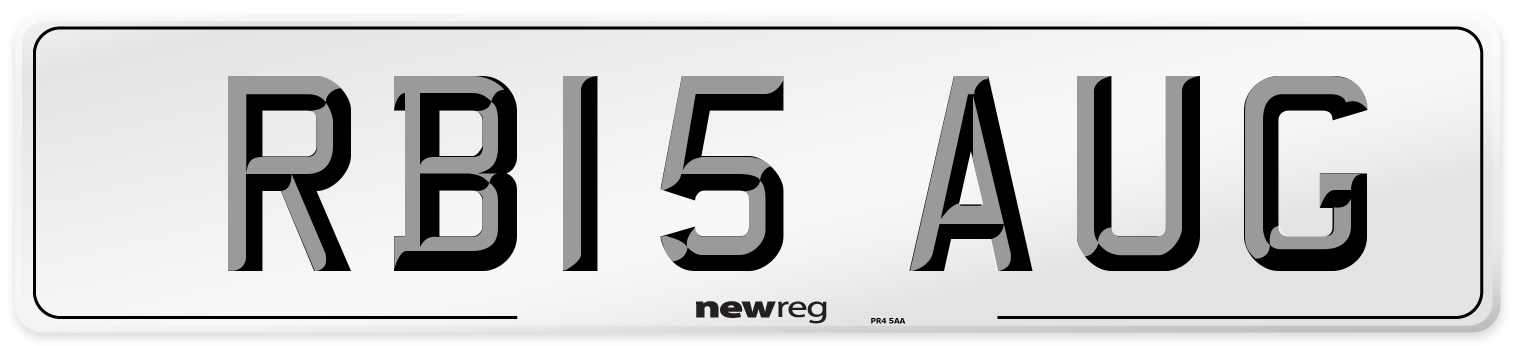 RB15 AUG Number Plate from New Reg